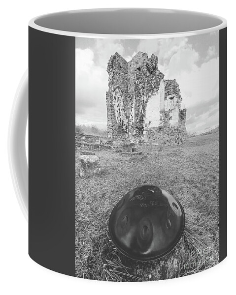 Ruin Coffee Mug featuring the photograph Handpan at ruins by Alexa Szlavics