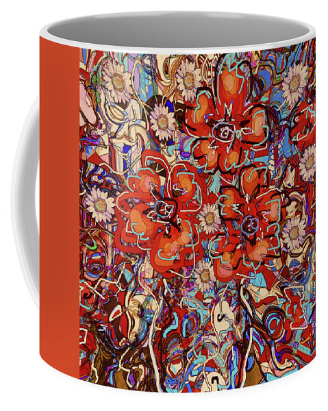 Flowers Coffee Mug featuring the painting Happiness Flowers by Natalie Holland