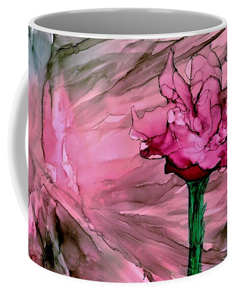 Pink Coffee Mug featuring the painting Happy Birthday by Angela Marinari