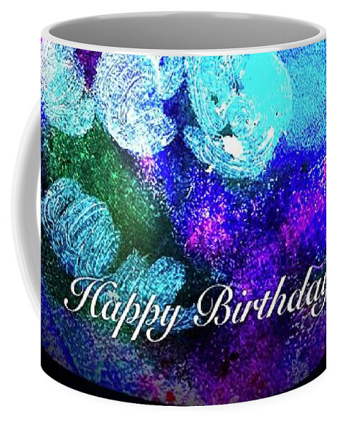 Mixed Media Coffee Mug featuring the painting Happy Birthday by Tommy McDonell