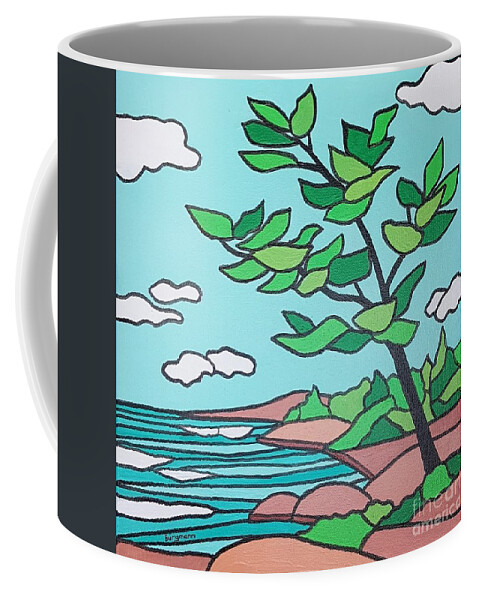 Landscape Coffee Mug featuring the painting Happy Days by Petra Burgmann