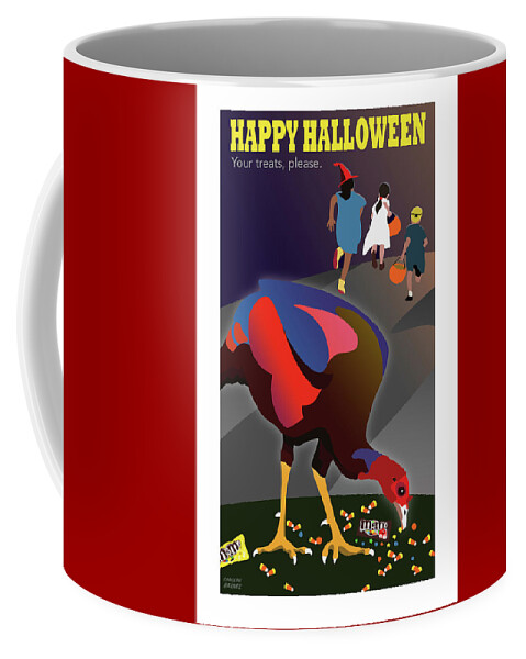 Halloween Coffee Mug featuring the digital art Happy Halloween by Caroline Barnes