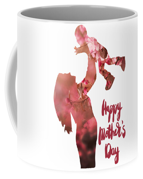 Happy mother's day, floral mom and son clipart Coffee Mug by