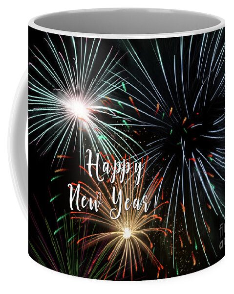 Party Coffee Mug featuring the digital art Happy New Year by Amy Dundon