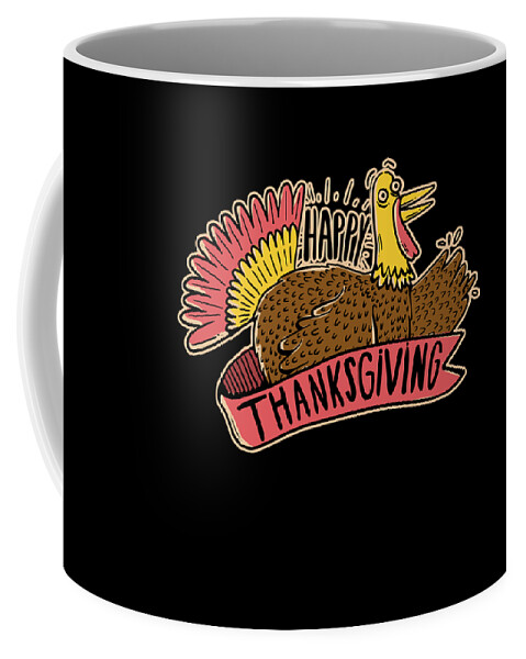 Thanksgiving 2023 Coffee Mug featuring the digital art Happy Thanksgiving by Flippin Sweet Gear