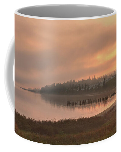 Fog Coffee Mug featuring the photograph Harbor Bay Mist by Rod Best