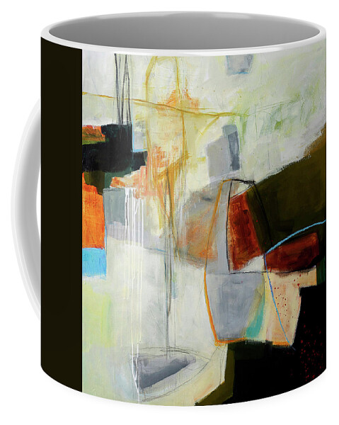 Abstract Art Coffee Mug featuring the painting Harbour's Edge #5 by Jane Davies