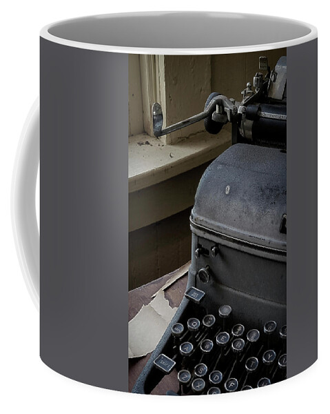 Typewriter Coffee Mug featuring the photograph Hard Return by M Kathleen Warren