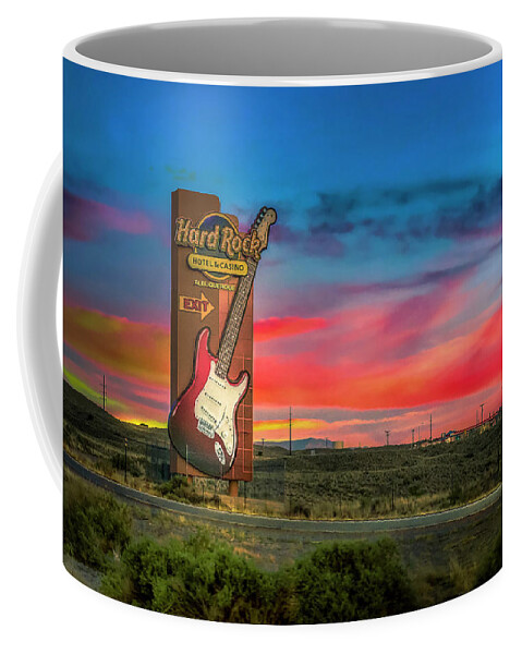 Hard Rock Coffee Mug featuring the photograph Hard Rock sign by Micah Offman
