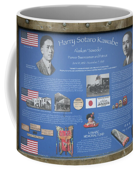 Alaska Coffee Mug featuring the photograph Harry Sotaro Kawabe Alaska Plaque by Chuck Kuhn