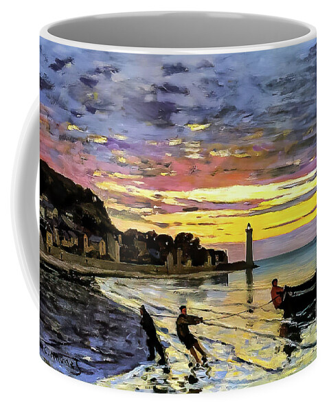 Honfleur Claude Monet Painting Hauling A Boat Ashore 