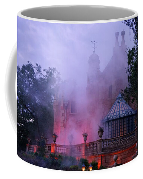 Haunted Coffee Mug featuring the digital art Haunted Mansion Halloween Party by Barkley Simpson