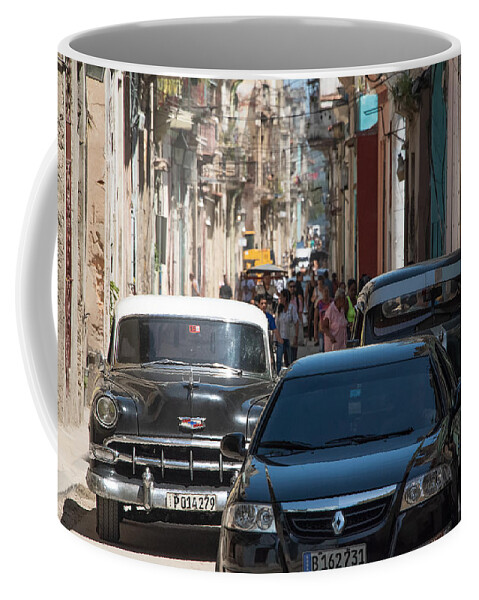 Cuba Coffee Mug featuring the photograph Havana Traffic by Paul Plaine