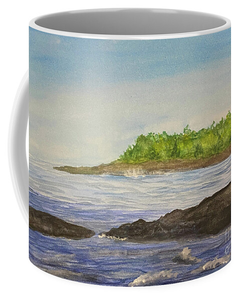Hawaii Coffee Mug featuring the painting Hawaii Rocks by Lisa Neuman