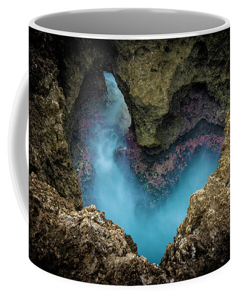Hawaiian Heart Rock Coffee Mug featuring the photograph Hawaiian Heart Rock by Leonardo Dale