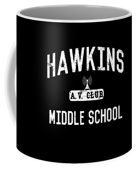 Funny Coffee Mug featuring the digital art Hawkins Middle School Av Club by Flippin Sweet Gear