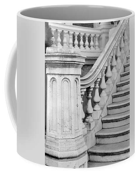 Hay House Coffee Mug featuring the photograph Hay House Steps, 1985 by John Simmons