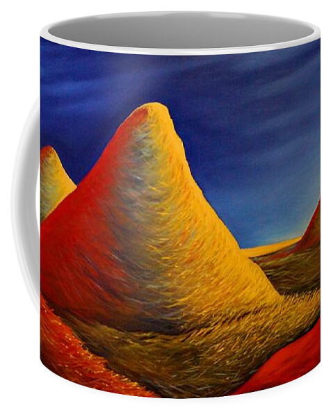 Haystacks Coffee Mug featuring the painting Haystacks by Franci Hepburn