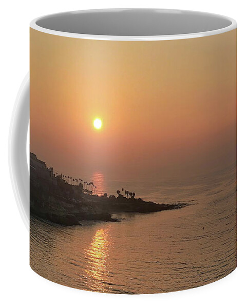 La Jolla Coffee Mug featuring the photograph Hazy La Jolla Sunset by Russ Harris