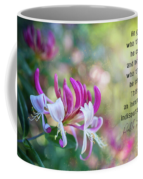 Honeysickle Coffee Mug featuring the photograph He can who thinks he can by Amy Dundon