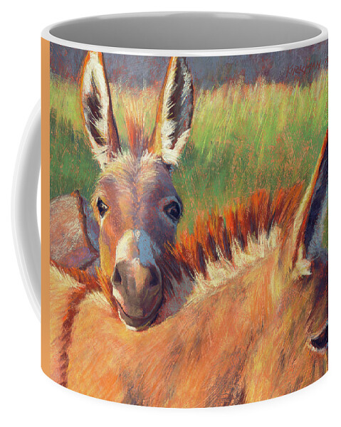 Animals Coffee Mug featuring the pastel Head Rest by Rita Kirkman