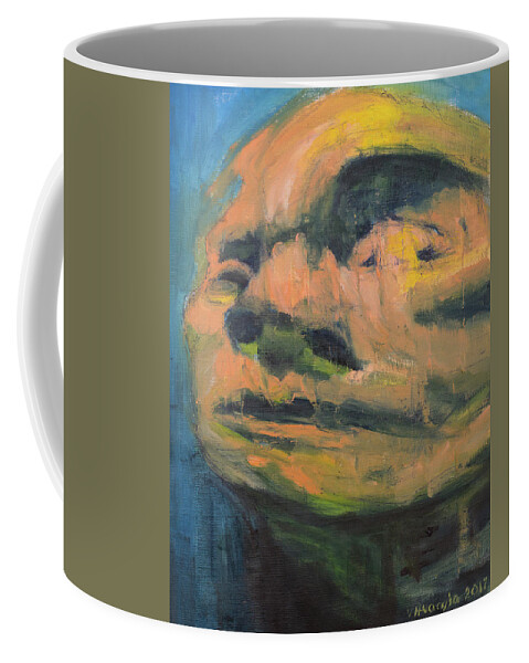 #oilonpaper Coffee Mug featuring the painting Head Study 3 by Veronica Huacuja