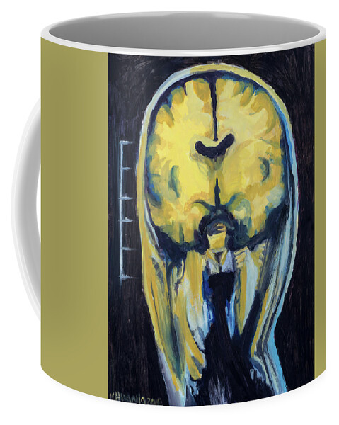 #oilpainting Coffee Mug featuring the painting Head Study 52 by Veronica Huacuja