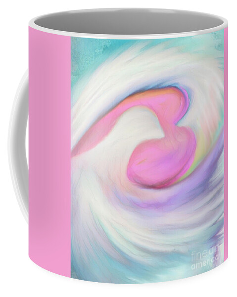 Prophetic Coffee Mug featuring the mixed media Healing Love by Jessica Eli