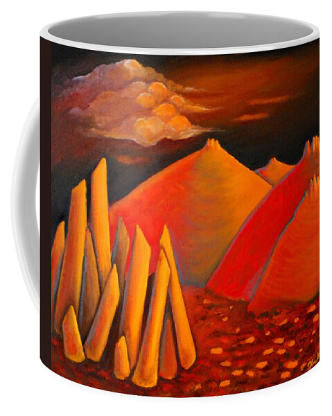 Hills Coffee Mug featuring the painting Hearson's Cove by Franci Hepburn