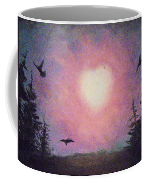 Heart Coffee Mug featuring the painting Heart Filled Dreams by Jen Shearer