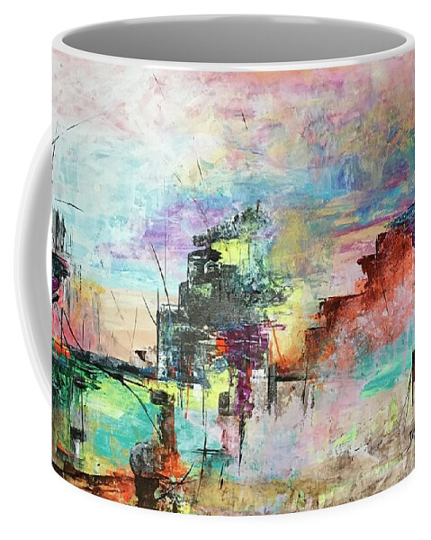 Painting Coffee Mug featuring the painting Heart of endless by Maria Karlosak