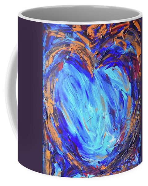 Nature Coffee Mug featuring the painting Heart of Eternity by Leonida Arte