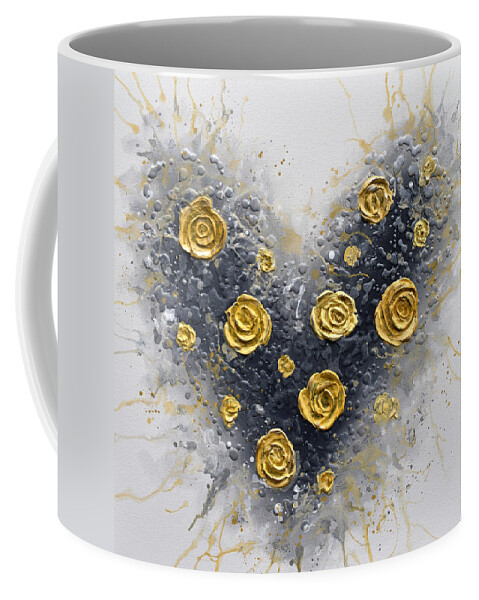 Heart Coffee Mug featuring the painting Heart of Gold by Amanda Dagg
