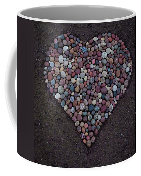  Coffee Mug featuring the sculpture Heart Of Stones by Pontus Jansson