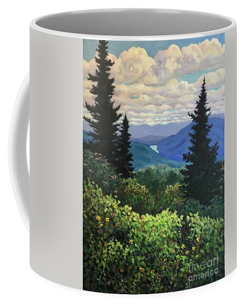 Blue Ridge Parkway Coffee Mug featuring the painting Heart of the Blue Ridge by Anne Marie Brown