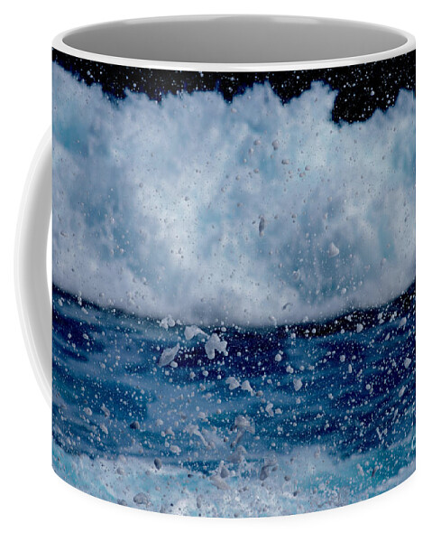 Wave Coffee Mug featuring the photograph Hearts and Bubbles Wave Spray by Debra Banks