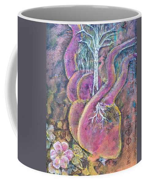 Heart Coffee Mug featuring the painting Hearts New Tree of Life by Feather Redfox