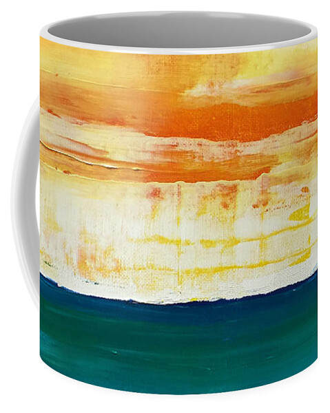 Red Coffee Mug featuring the mixed media Heat Wave by Linda Bailey