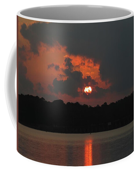 Sunrise Coffee Mug featuring the photograph Heaven, Hell, and Hope Sunrise by Ed Williams