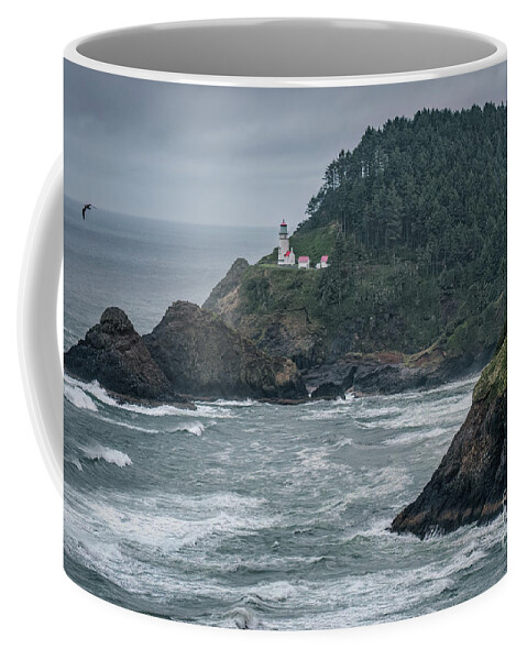 Alandersen.com Coffee Mug featuring the photograph Hecata Head Lighthouse by Al Andersen