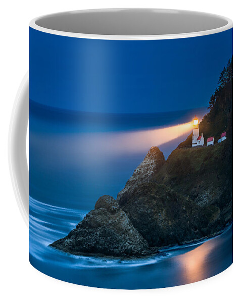 Heceta Head Lighthouse Coffee Mug featuring the photograph Heceta Head Lighthouse by Peter Boehringer