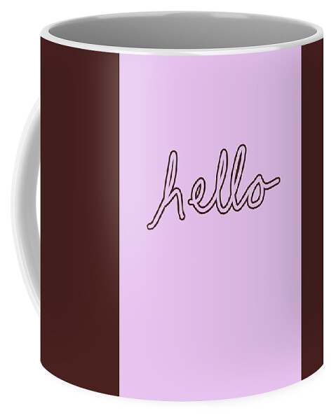 Hello Coffee Mug featuring the digital art Hello Art by Ashley Rice