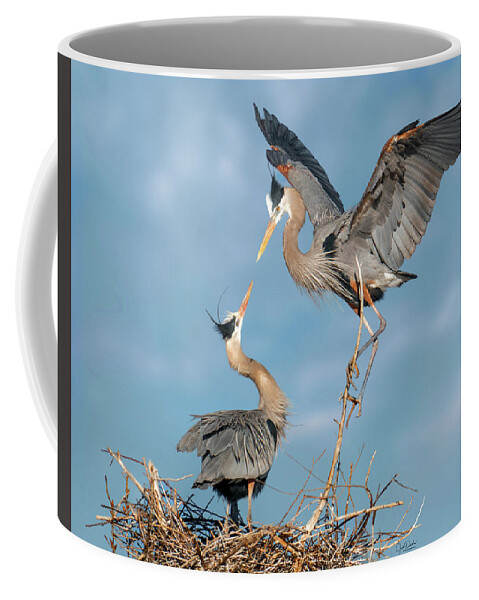 Great Blue Coffee Mug featuring the photograph Hello, my Sweetiepie by Judi Dressler