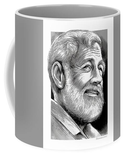Ernest Hemingway Coffee Mug featuring the digital art Hemmingway by Greg Joens