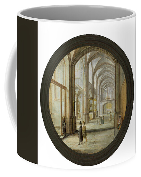 Hendrick Van Steenwijck Coffee Mug featuring the painting Hendrick van Steenwijck, the Younger Cathedral interior by MotionAge Designs
