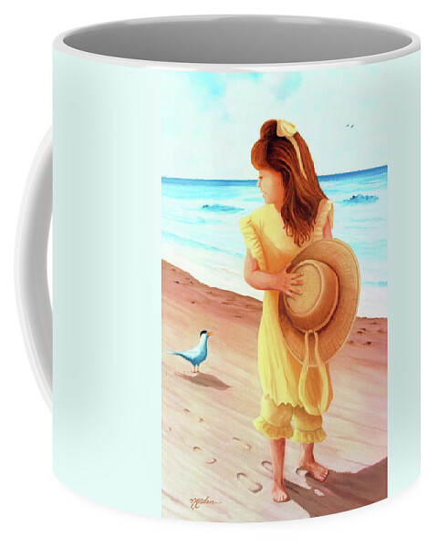 Art For Kids Room Coffee Mug featuring the painting HER TERN -Prints from oil painting by Mary Grden