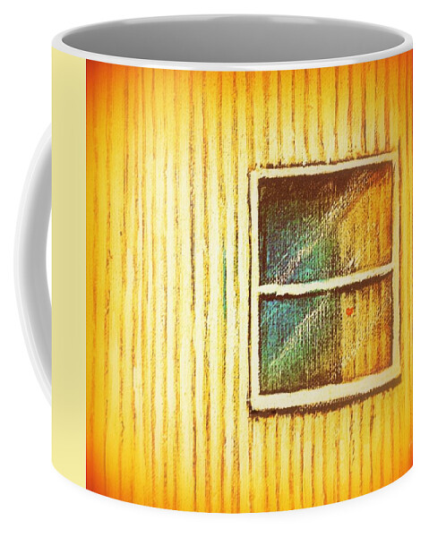 Window Coffee Mug featuring the painting Her Window - Her Soul by VIVA Anderson