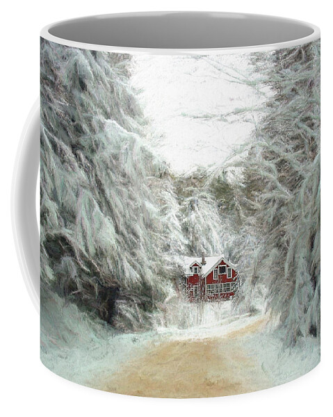 Herbert Coffee Mug featuring the photograph Herb Waters Home in the Woods by Wayne King