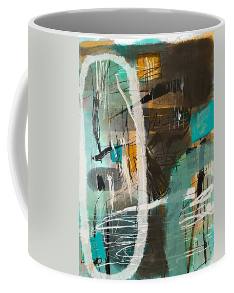 Digital Coffee Mug featuring the painting Here and Now by Sonal Raje