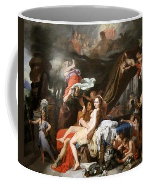 Release Coffee Mug featuring the painting Hermes Ordering Calypso to Release Odysseus by Gerard de Lairesse